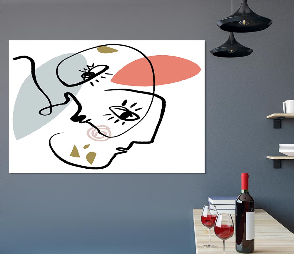 Abstract Line Drawing Faces