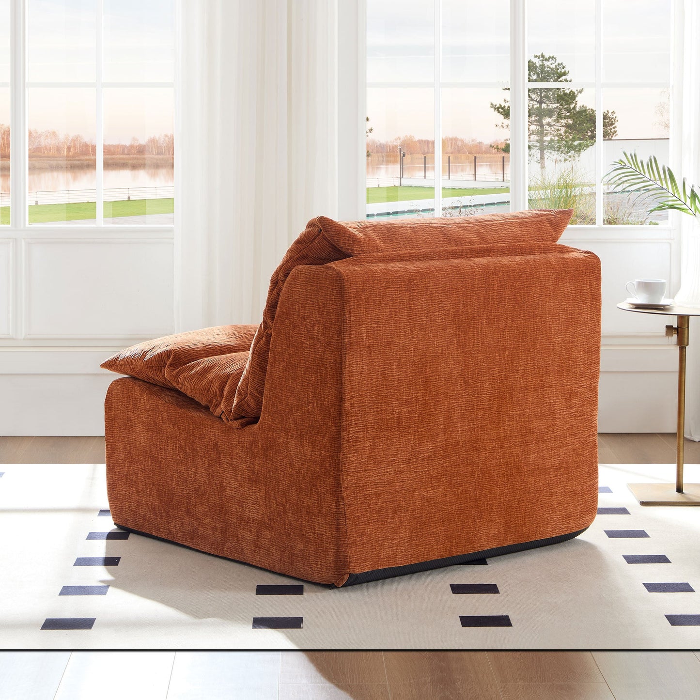 3 Seat Chair Sofa Lounge Chair With Backrest Fully Compressed Sofa