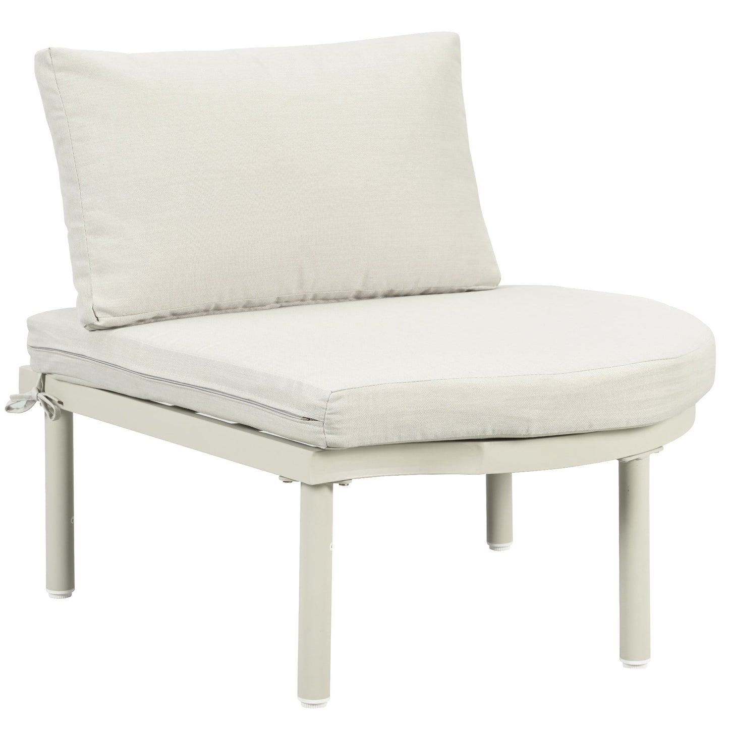 6-Piece Patio Sofa Furniture Set, Half Moon Outdoor Sectional Sofa