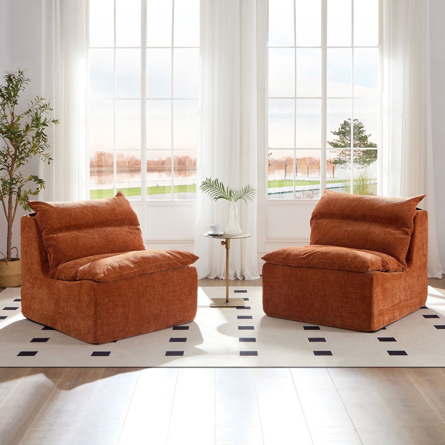 3 Seat Chair Sofa Lounge Chair With Backrest Fully Compressed Sofa