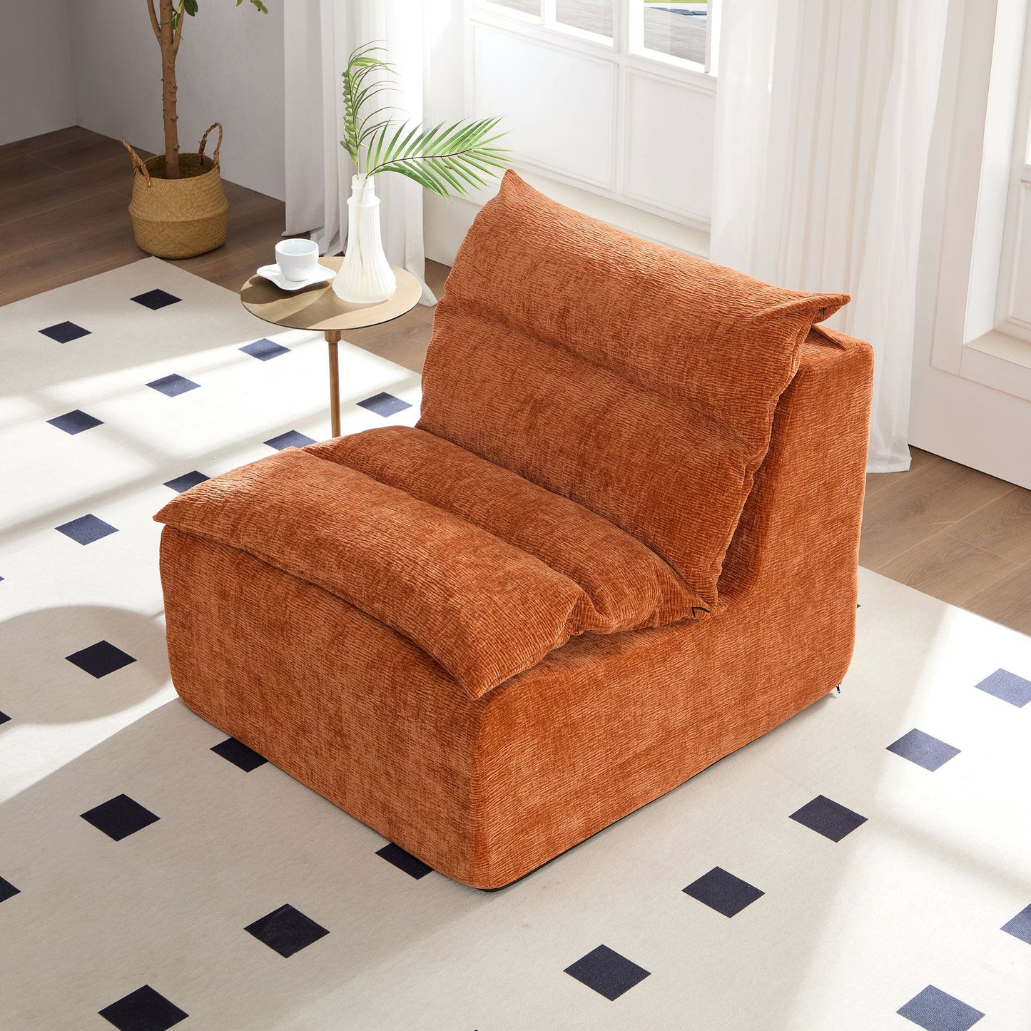 3 Seat Chair Sofa Lounge Chair With Backrest Fully Compressed Sofa