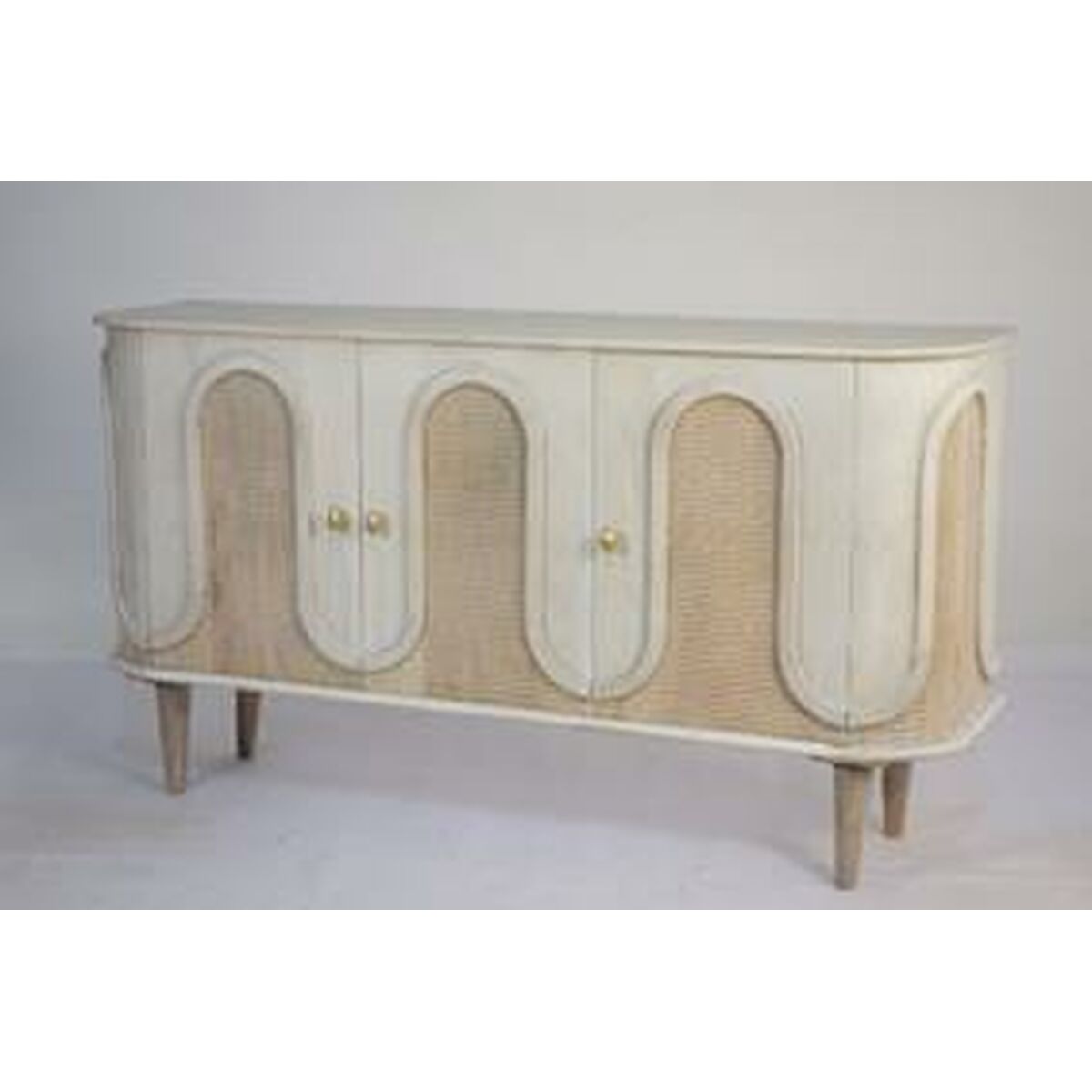 Dining Table DKD Home Decor White Golden Brass Mango wood 180 x 90 x