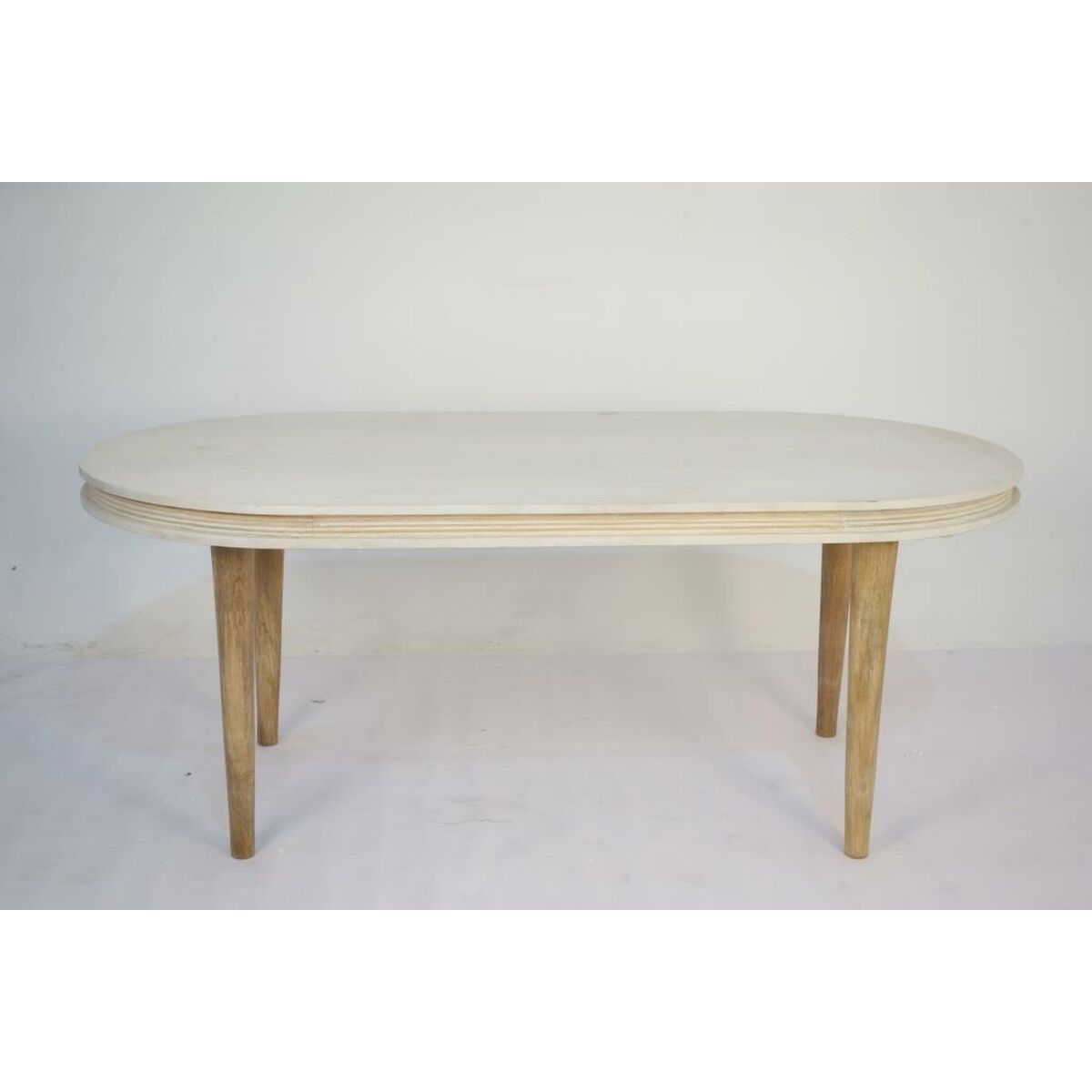 Dining Table DKD Home Decor White Golden Brass Mango wood 180 x 90 x