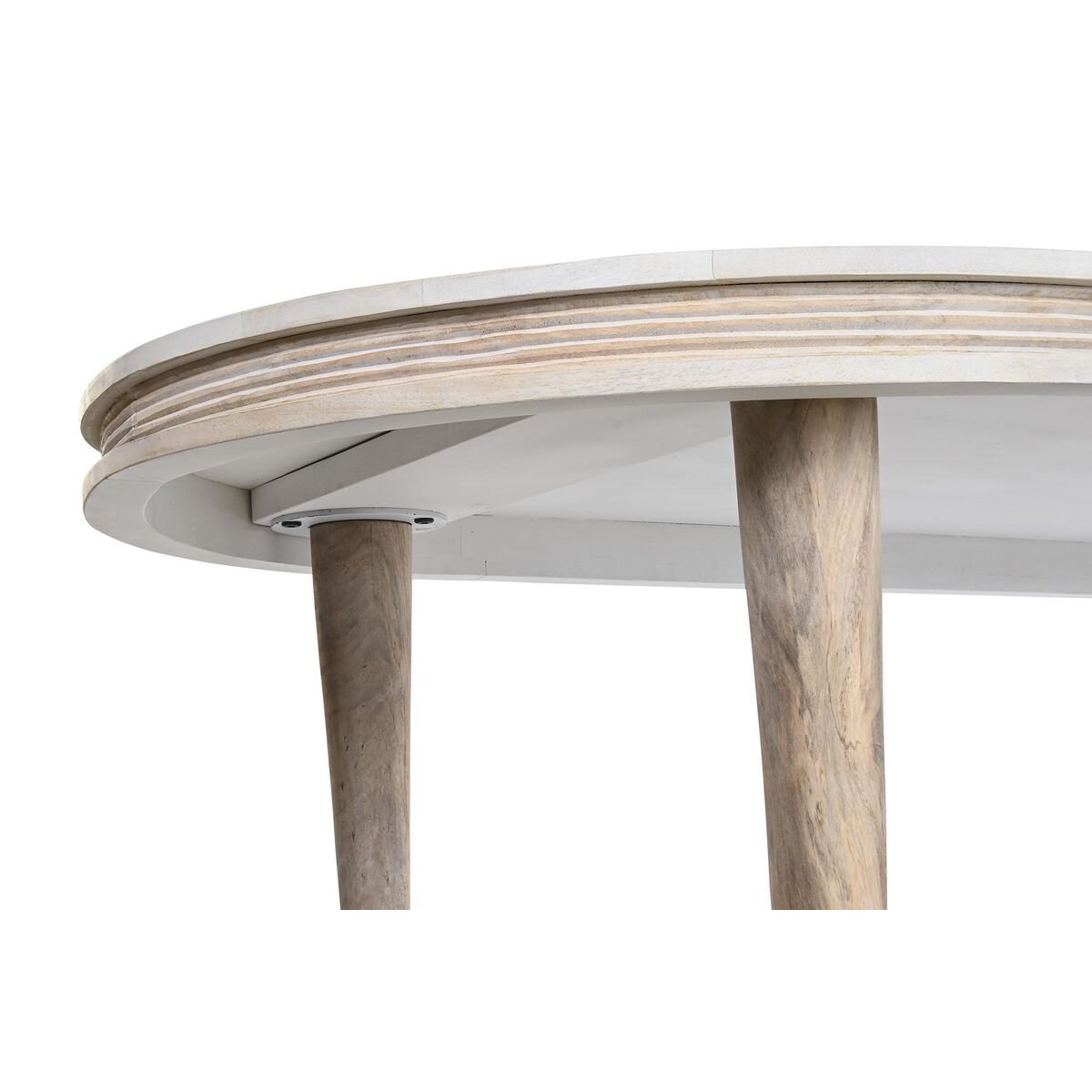 Dining Table DKD Home Decor White Golden Brass Mango wood 180 x 90 x