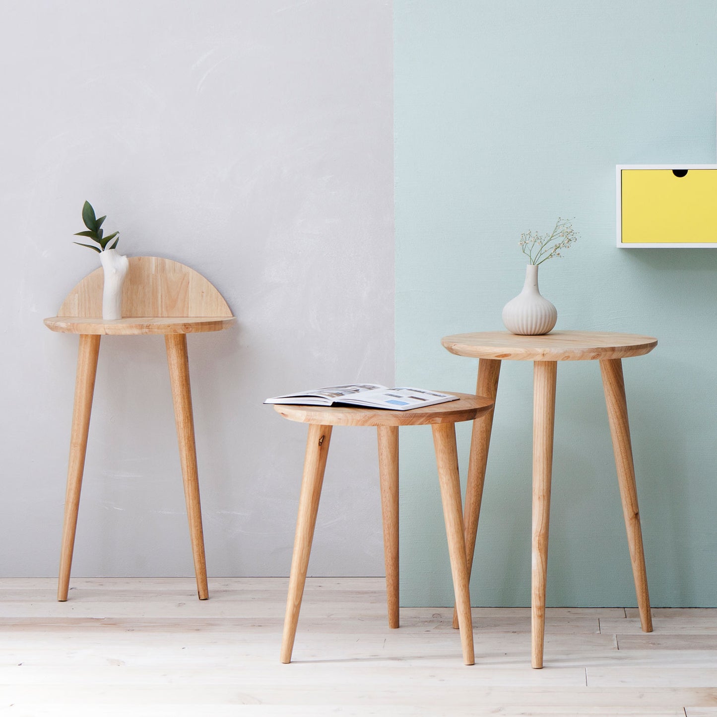 Solid Wood Side Table, Medium