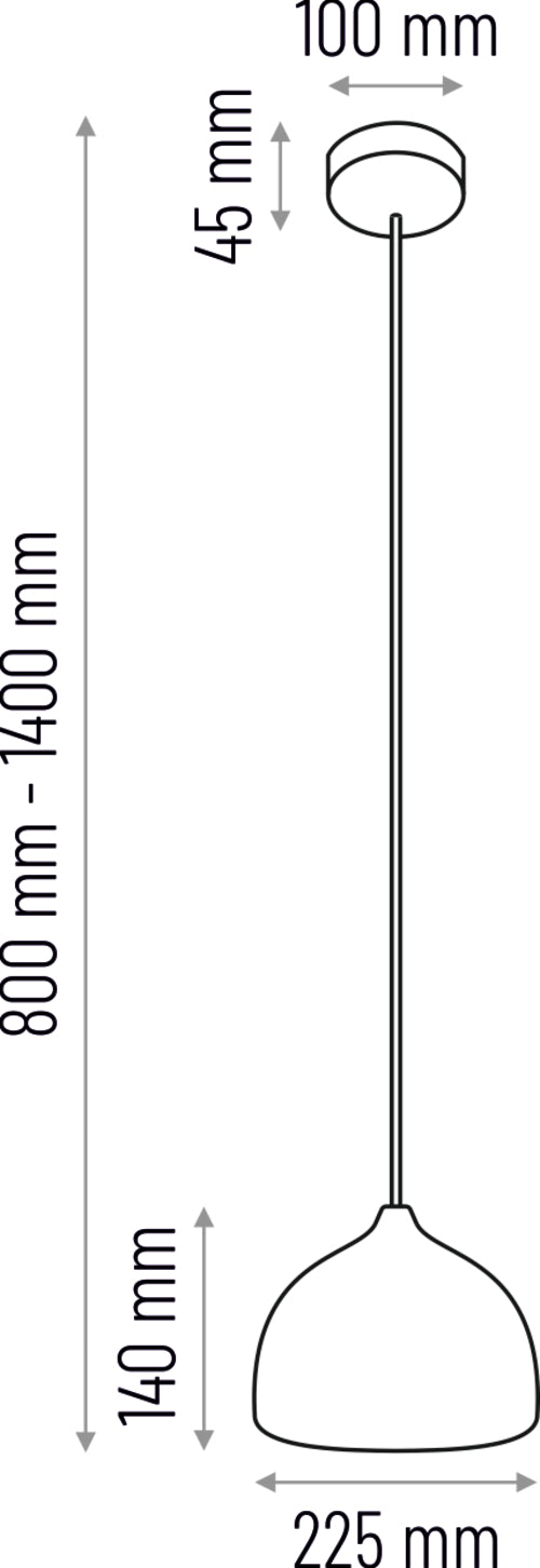 Hanging lamp black ACORN II