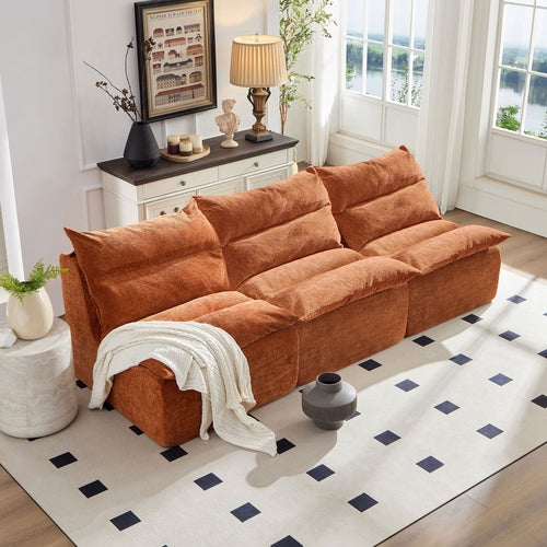 3 Seat Chair Sofa Lounge Chair With Backrest Fully Compressed Sofa
