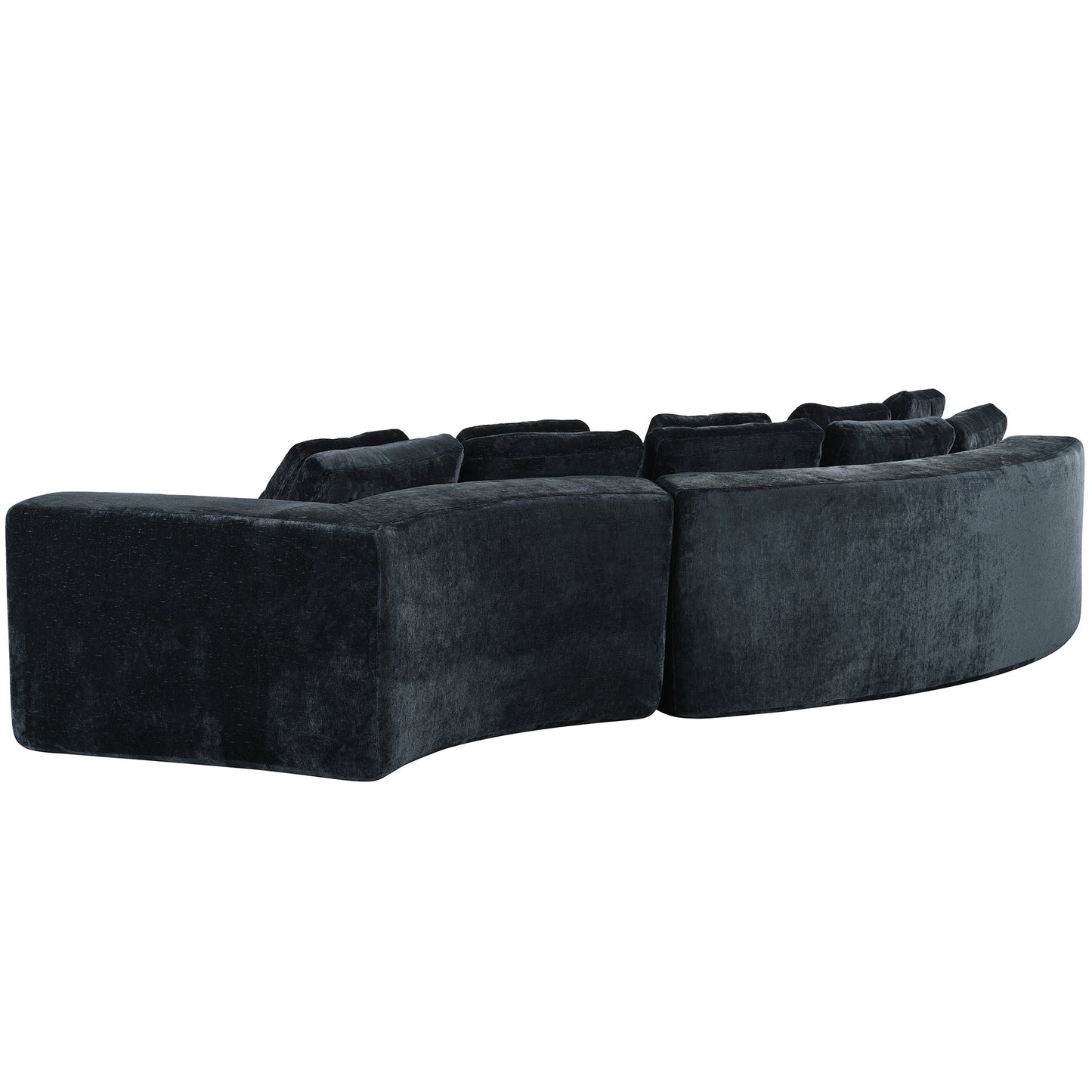 115.7' Pure Foam Modular Sofa, 2-Piece Set with 5 Cushions, 4-Seater,