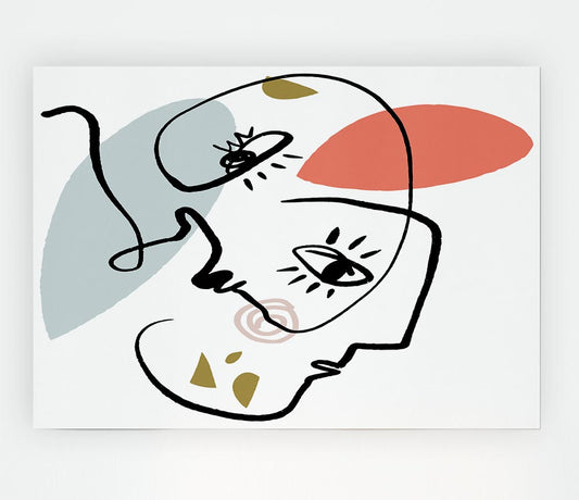 Abstract Line Drawing Faces