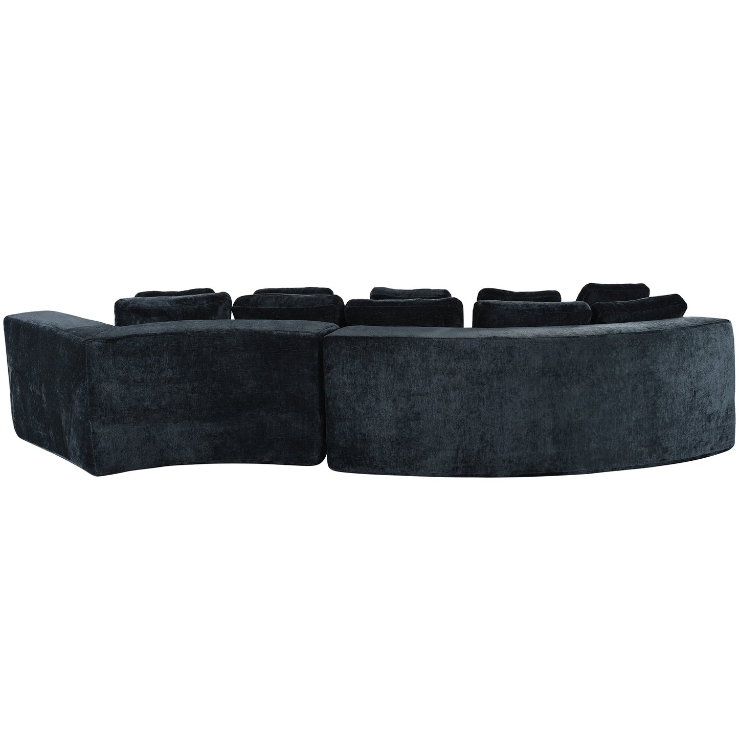 115.7' Pure Foam Modular Sofa, 2-Piece Set with 5 Cushions, 4-Seater,