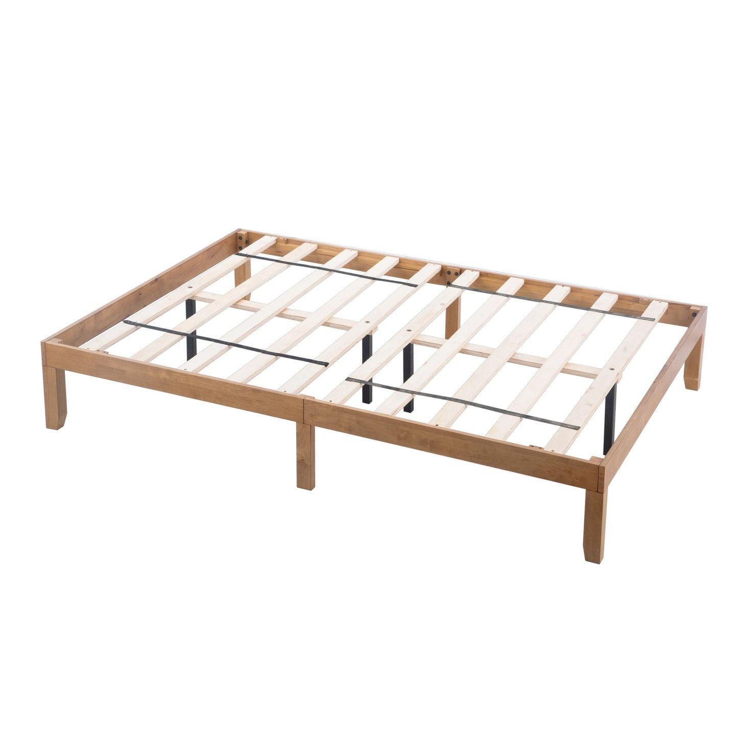 LuneluX_Home – Queen Size Solid Wood Platform Bed Frame