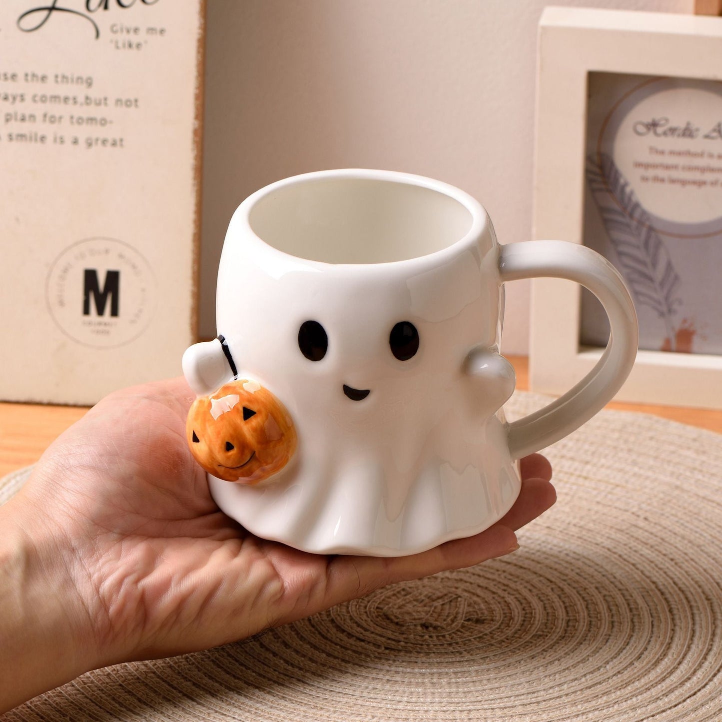 Pumpkin Ghost Cup Halloween Creative Cute Water Glass