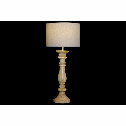 Desk lamp DKD Home Decor Polyester Mango wood 250 V 60 W (30 x 30 x