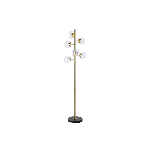 Floor Lamp DKD Home Decor 42 x 42 x 170 cm Crystal Black Golden Metal