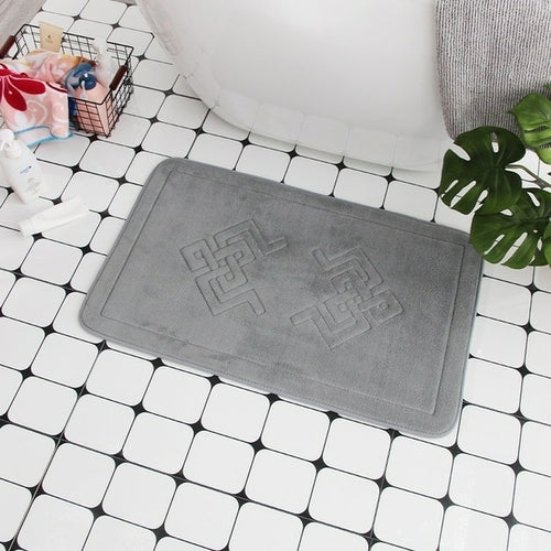 Cobblestone Embossed Bath Mat Non slip Bathroom Carpets In Wash Basin