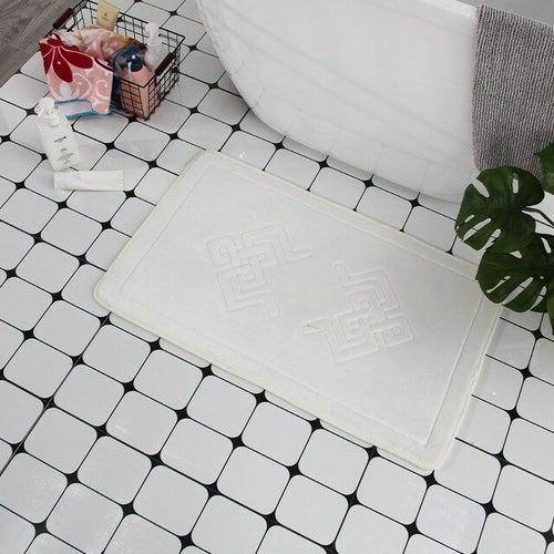 Cobblestone Embossed Bath Mat Non slip Bathroom Carpets In Wash Basin