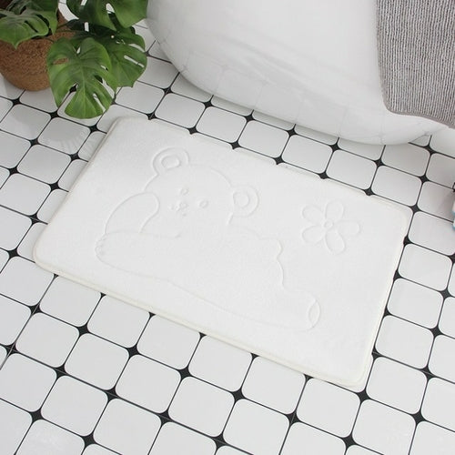 Cobblestone Embossed Bath Mat Non slip Bathroom Carpets In Wash Basin