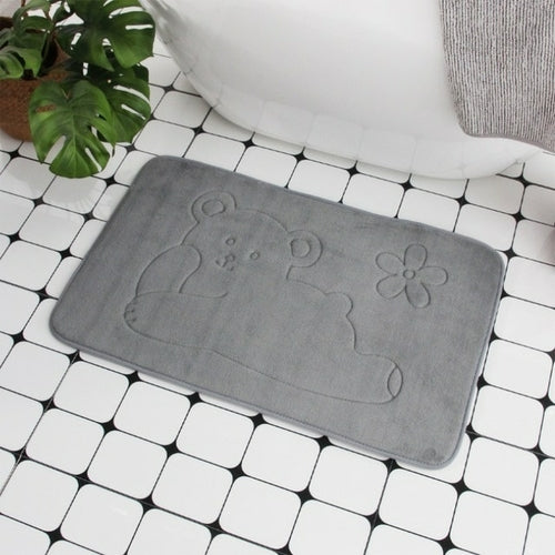 Cobblestone Embossed Bath Mat Non slip Bathroom Carpets In Wash Basin