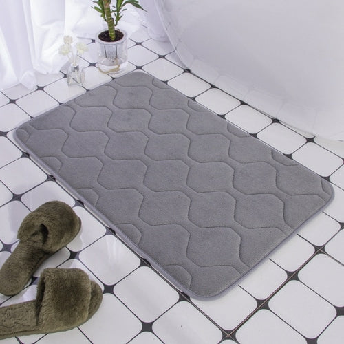 Cobblestone Embossed Bath Mat Non slip Bathroom Carpets In Wash Basin