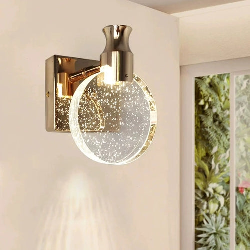 LED wall lamp Ring crystal Wall Light Living Room Bathroom Bedroom