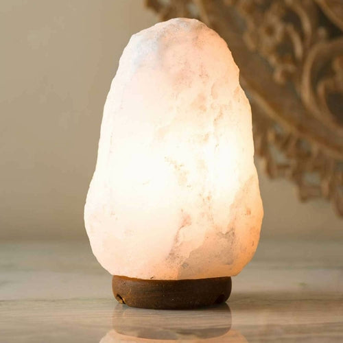 12V 12W 2-3Kg Himalayan White Salt Lamp Crystal Rock Natural Shape