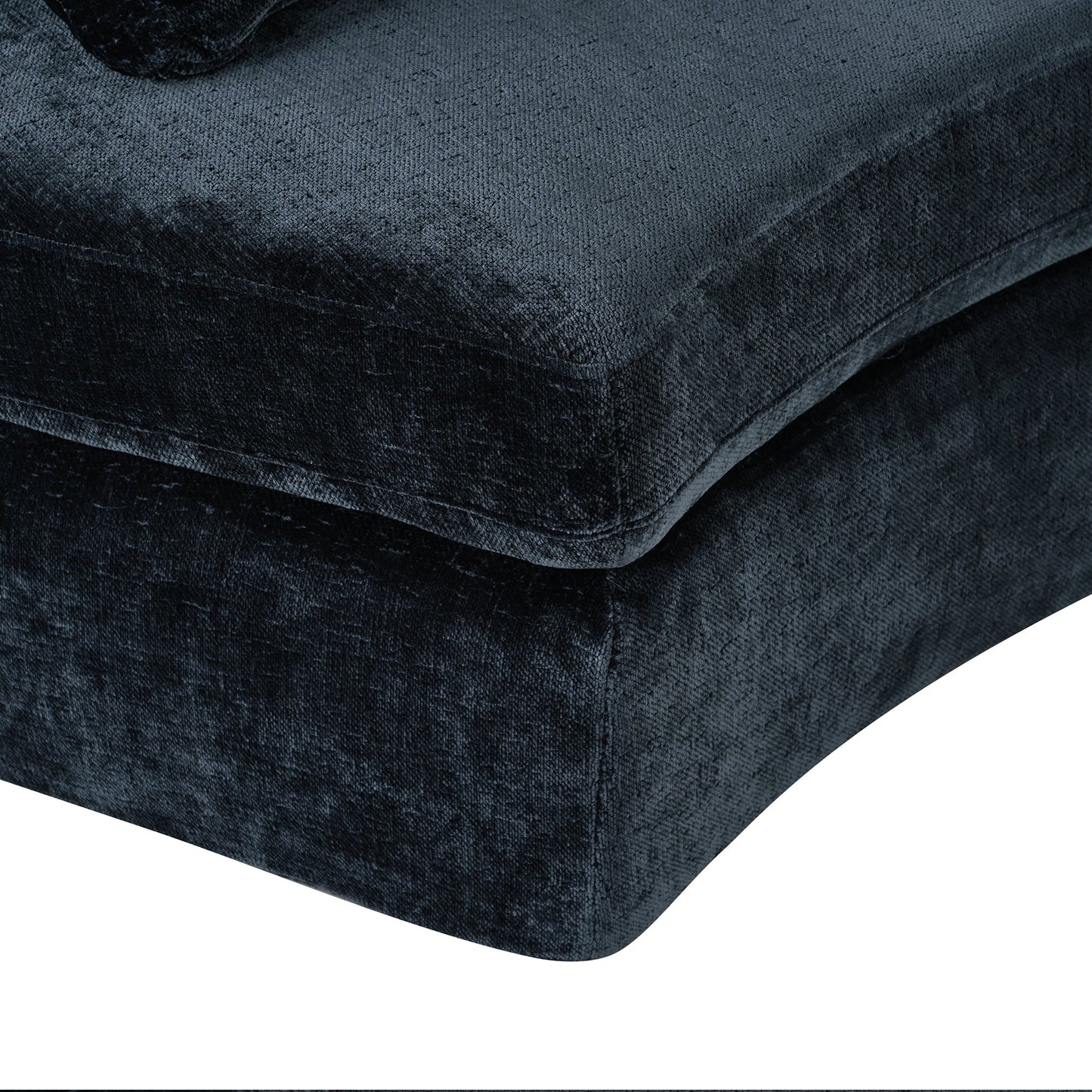 115.7' Pure Foam Modular Sofa, 2-Piece Set with 5 Cushions, 4-Seater,