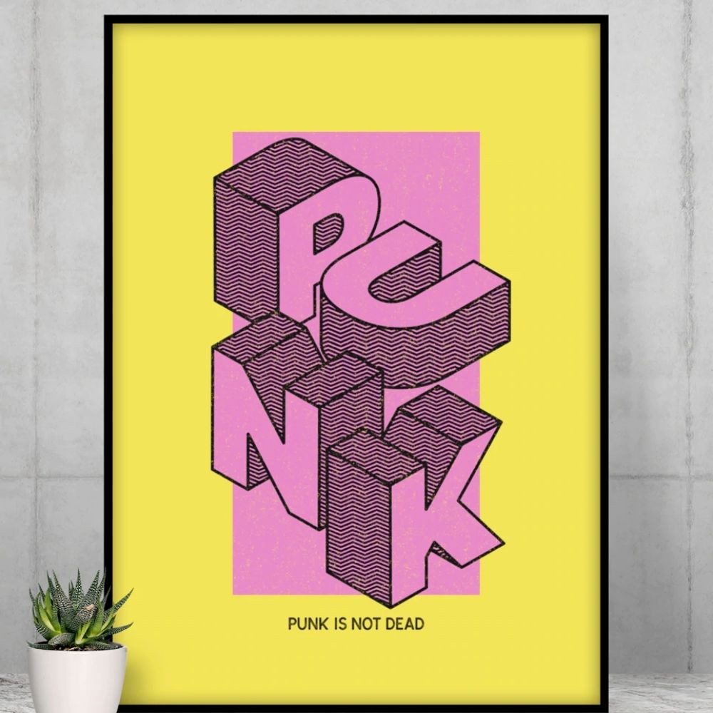 Punk is Not Dead Retro Poster