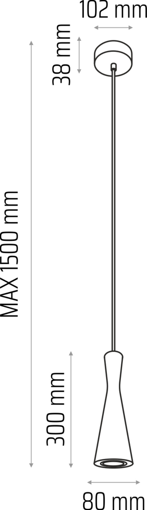 Hanging lamp oak Vegas 1p