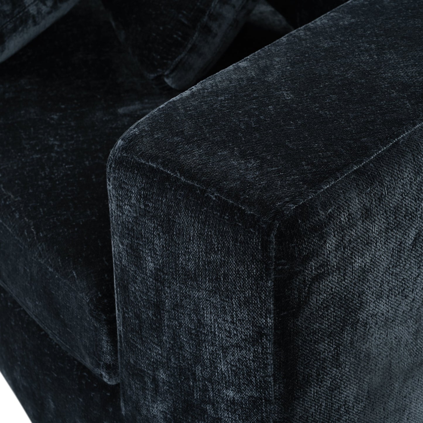 115.7' Pure Foam Modular Sofa, 2-Piece Set with 5 Cushions, 4-Seater,