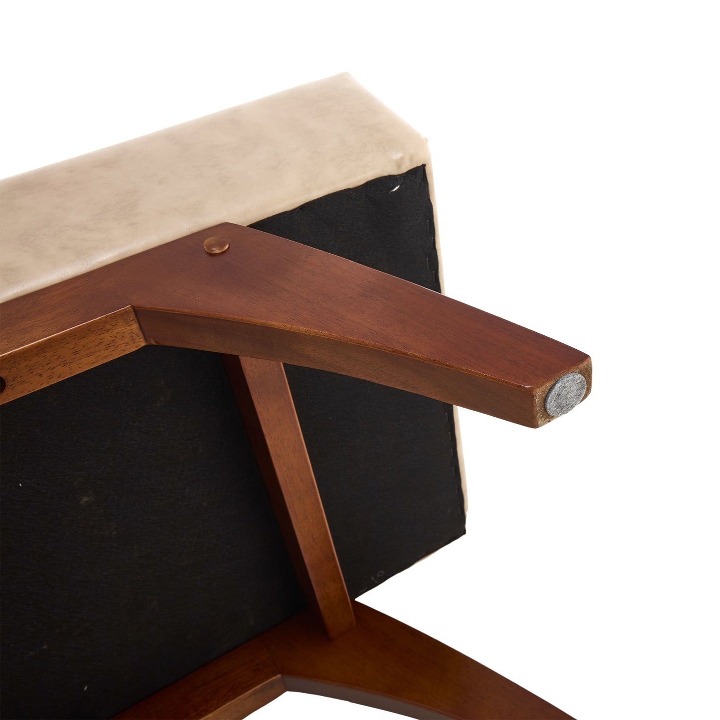 Teddy wool fabric, solid wood feet for solid weighing, and bed end