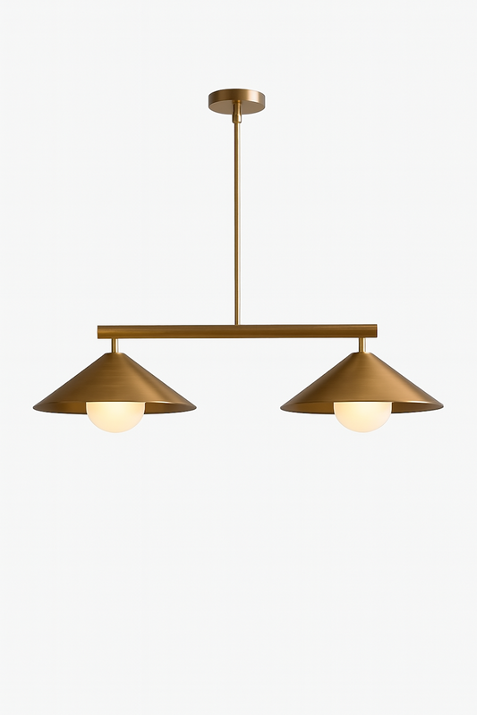 Mid-Century Italian Brass 2-Light