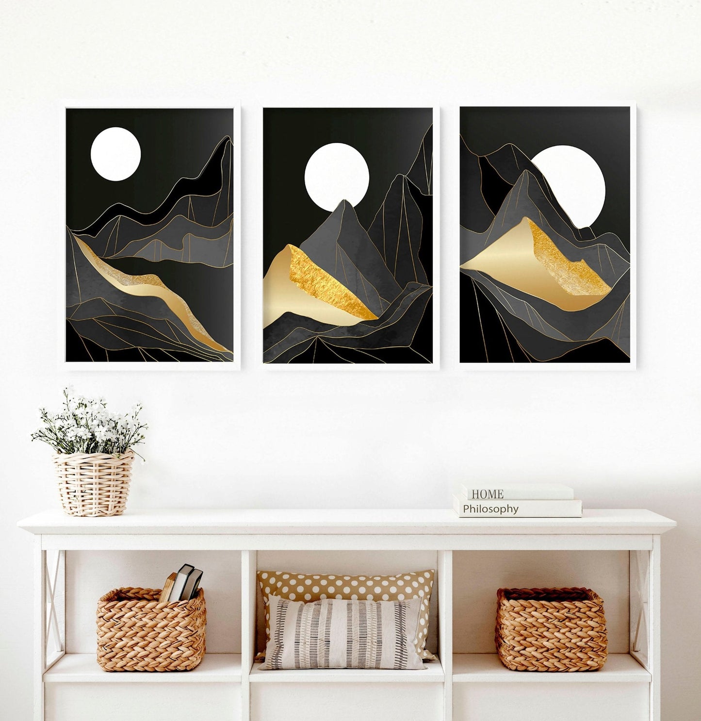 Scandinavian interior decor | set of 3 wall art prints for Living room